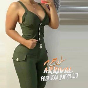 Women’s Sexy V Neck Two Piece Pants Set
